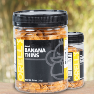 Glazed Banana Thins in Jar